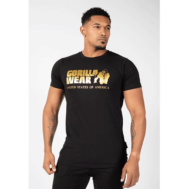 Gorilla Wear Classic T-Shirt, Black/Gold