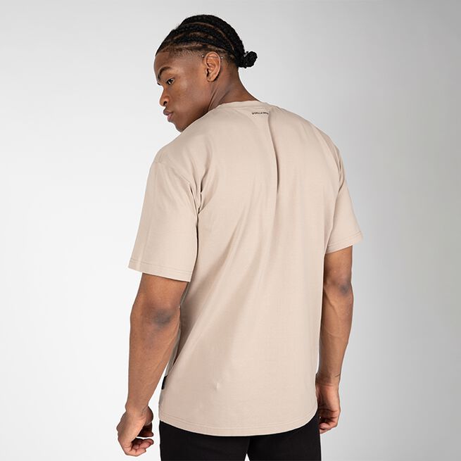 INTE INNE! Gorilla Wear Dover Oversized T-Shirt, Beige