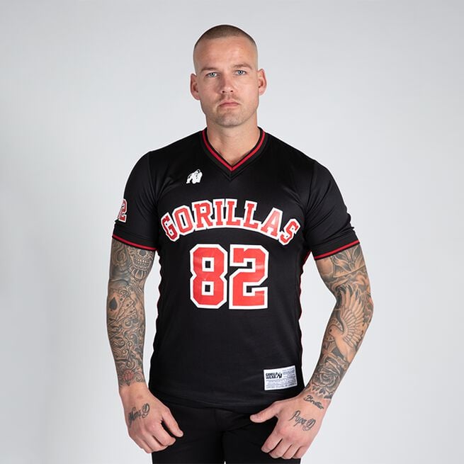 Gorilla Wear San Mateo T-Shirt, Black/Red
