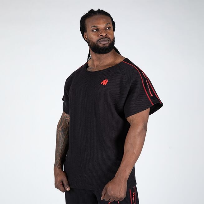 Gorilla Wear Buffalo Old School Workout Top, Black/Red