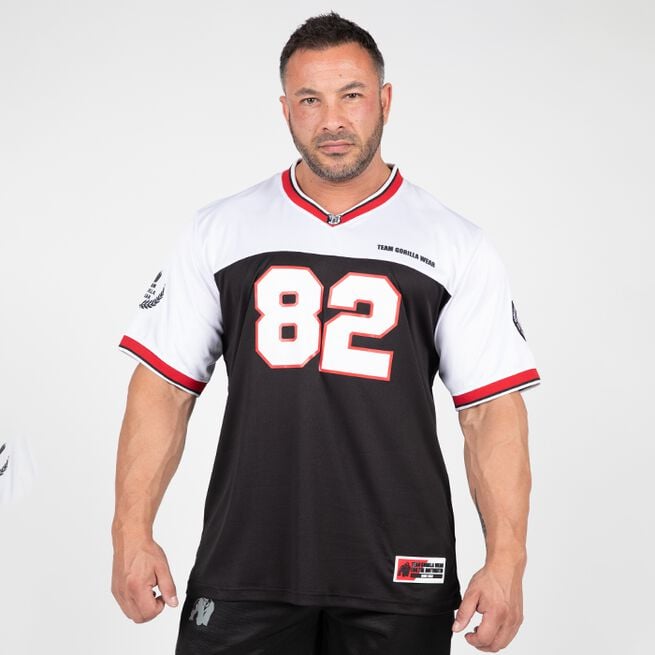 Gorilla Wear Trenton Football Jersey, Black/White