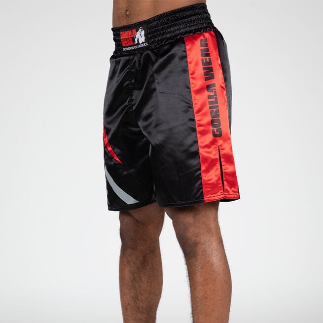Gorilla Wear Hornell Boxing Shorts, Black/Red