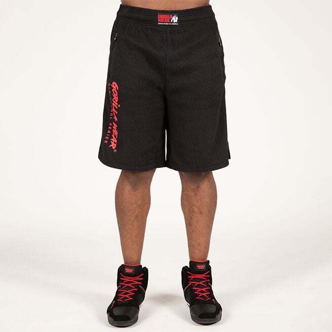 Gorilla Wear Augustine Old School Shorts, Black/Red