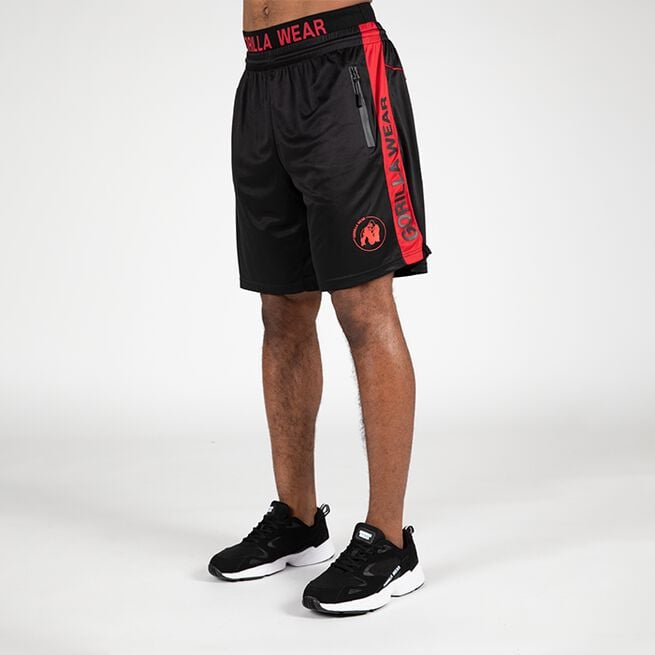 Gorilla Wear Atlanta Shorts, Black/Red