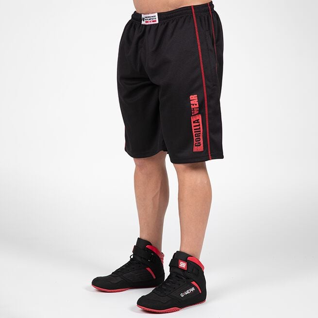 Gorilla Wear Wallace Mesh Shorts, Black/Red