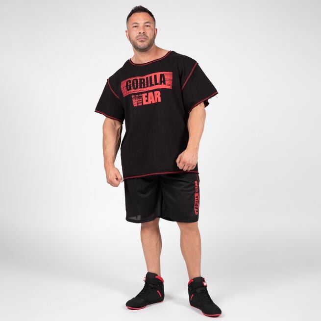 Gorilla Wear Wallace Mesh Shorts, Black/Red