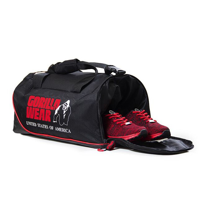 Gorilla Wear Jerome Gym Bag, Black/Red