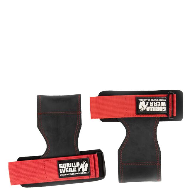 INTE INNE NU! Gorilla Wear Lifting Grips, Svart/Röd