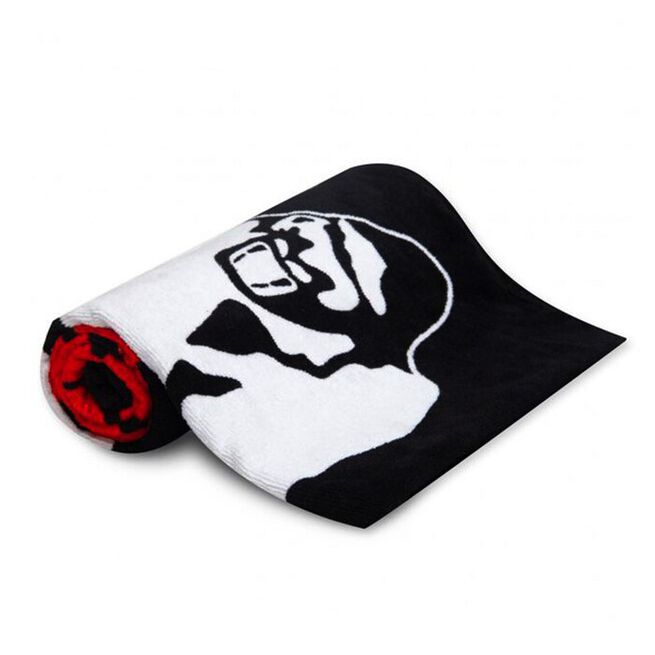 Gorilla Wear Classic Gym Towel, Black/Red