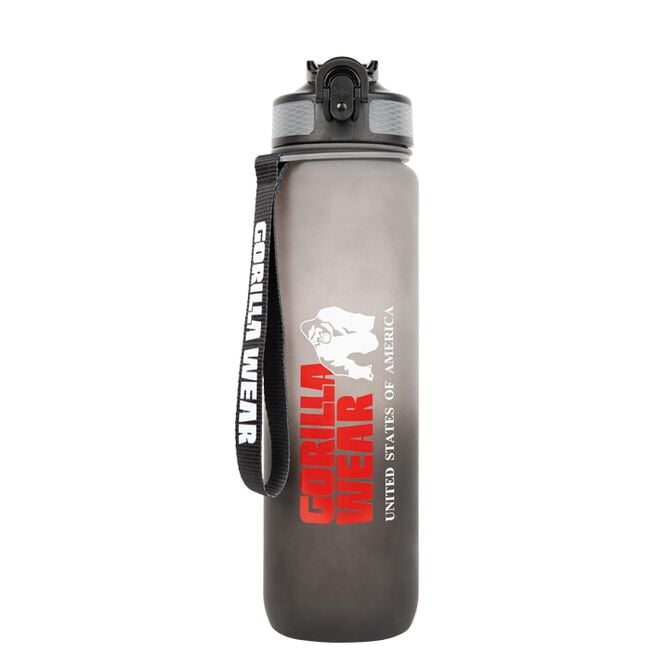 INTE INNE! Gorilla Wear Gradient Water Bottle 1000 ml, Svart/Grå