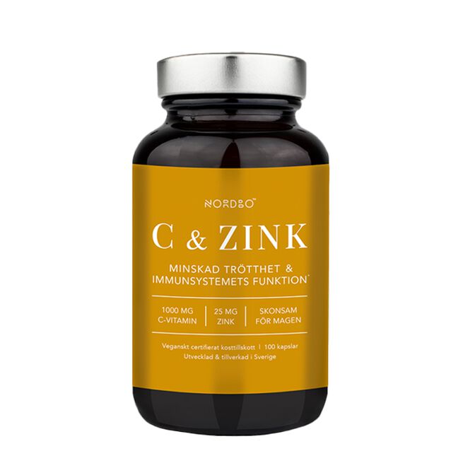 Nordbo C-vitamin & Zink, 100 kap