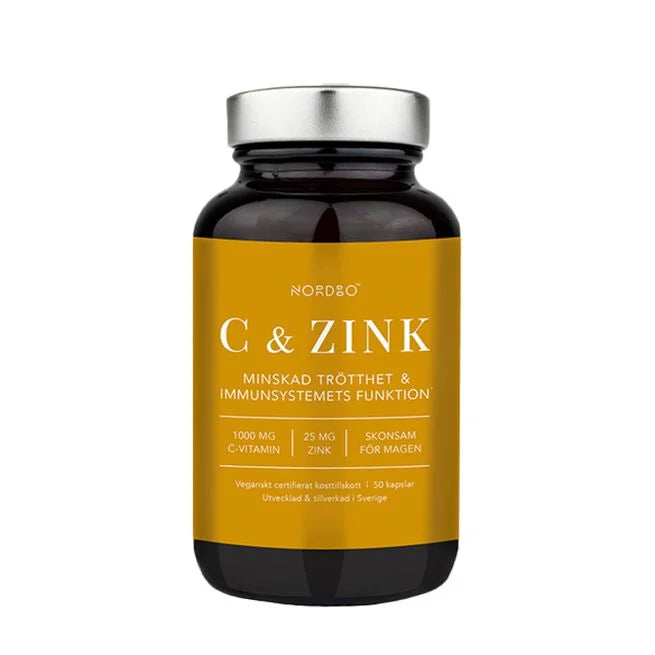 Nordbo C-vitamin & Zink, 50 kap