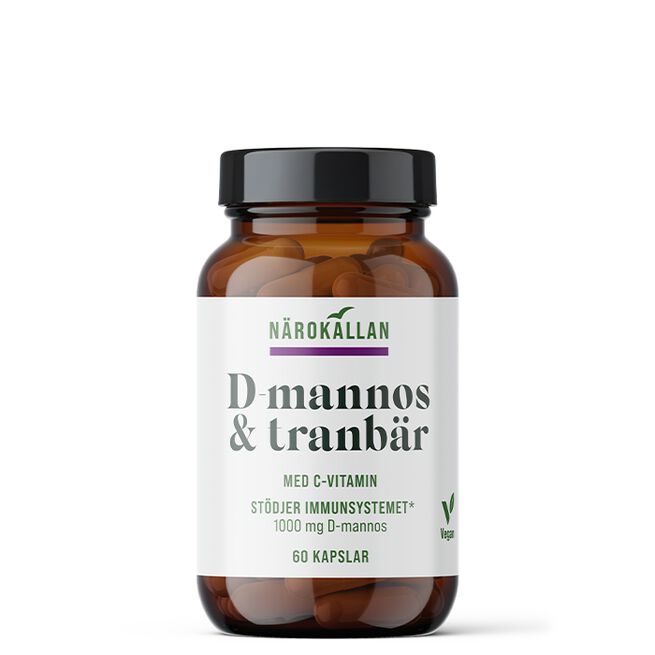 Närokällan D-Mannos + Tranbär 60 kapslar
