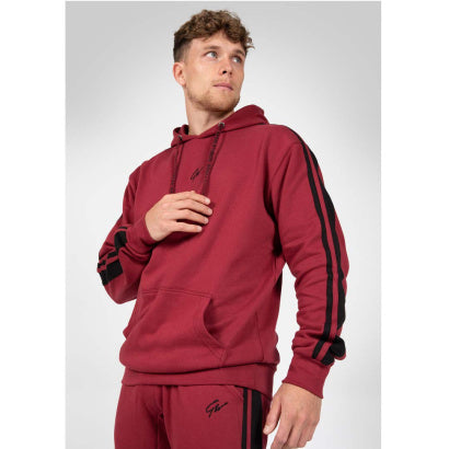 Gorilla Wear Banks Oversized Hoodie, Burgundy Red/Black
