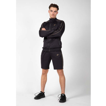 iNTE INNE! Gorilla Wear Wenden Track Shorts, Svart/Guld