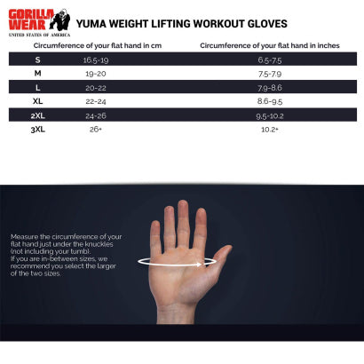 Gorilla Wear Yuma Weightlifting Workout Gloves, Black/White