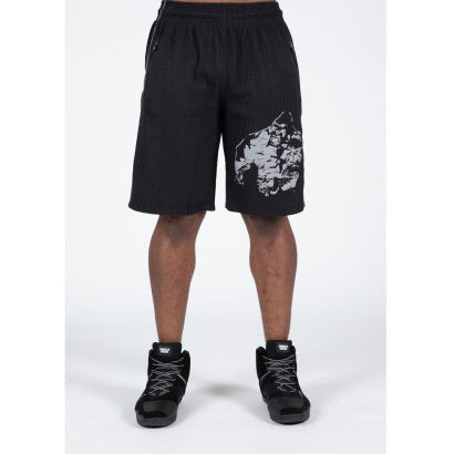 Gorilla Wear Buffalo Old School Workout Shorts, Black/Grey