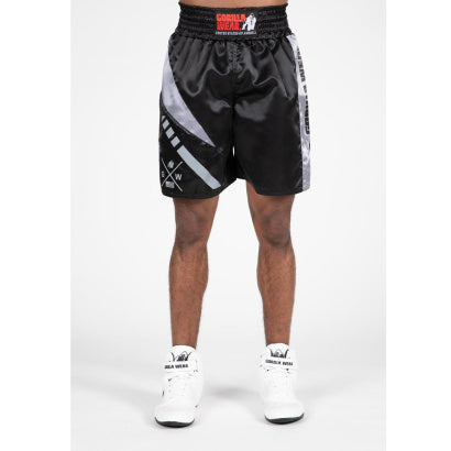 Gorilla Wear Hornell Boxing Shorts, Black/Grey
