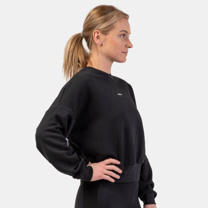 NEBBIA Loose Fit Sweatshirt "Feeling Good", Svart