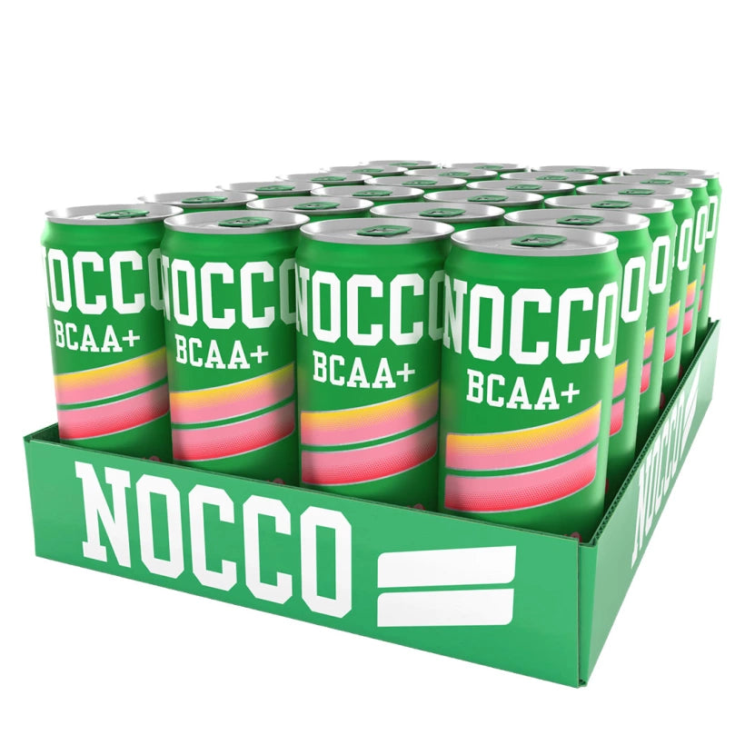 24 x NOCCO BCAA + 330 ml Peachango (Koffeinfri)