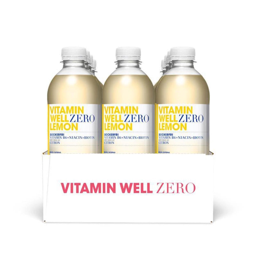 12 x Vitamin Well Zero 500 ml Lemon