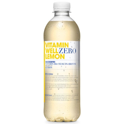 12 x Vitamin Well Zero 500 ml Lemon