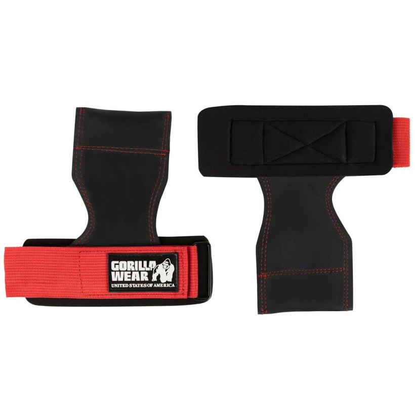 INTE INNE NU! Gorilla Wear Lifting Grips, Svart/Röd