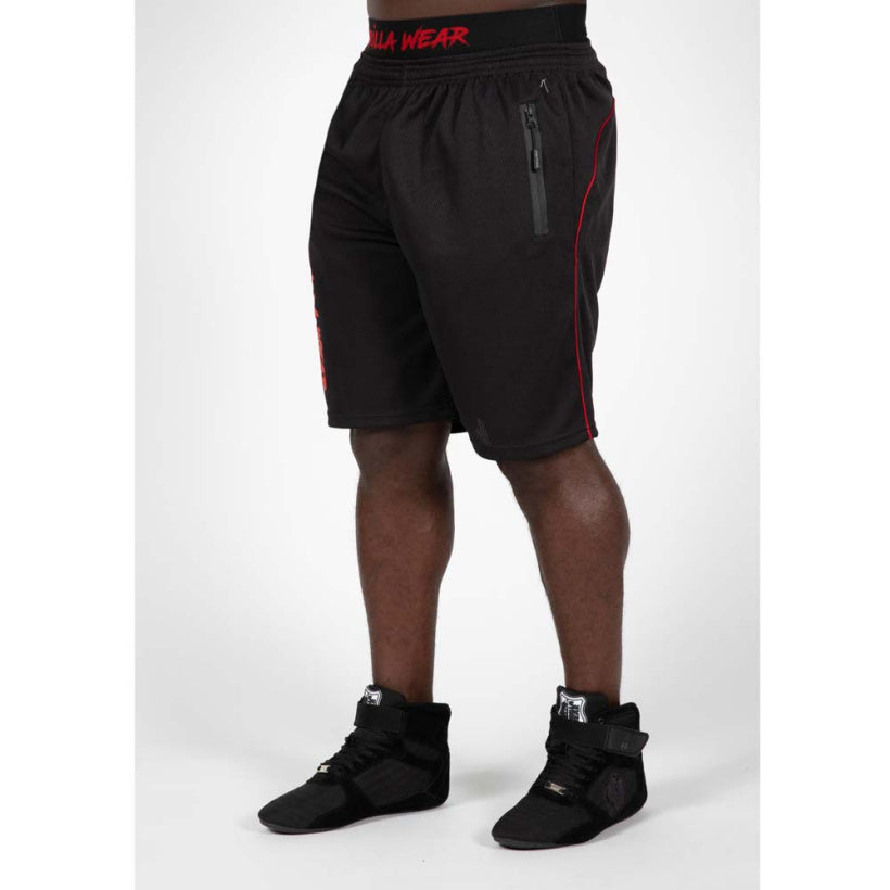 Gorilla Wear Mercury Mesh Shorts, Black/Red