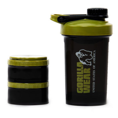 Gorilla Wear Shaker 2 Go 760 ml, Black/Army Green