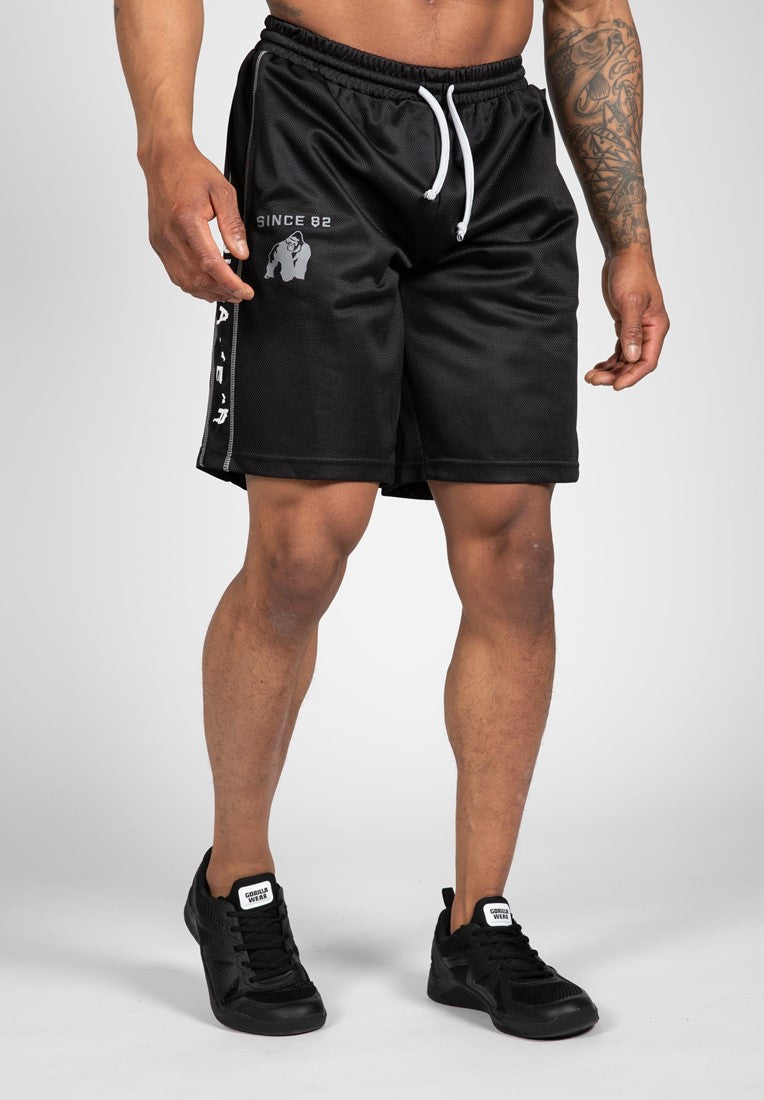Gorilla Wear Functional Mesh Shorts, Black/White