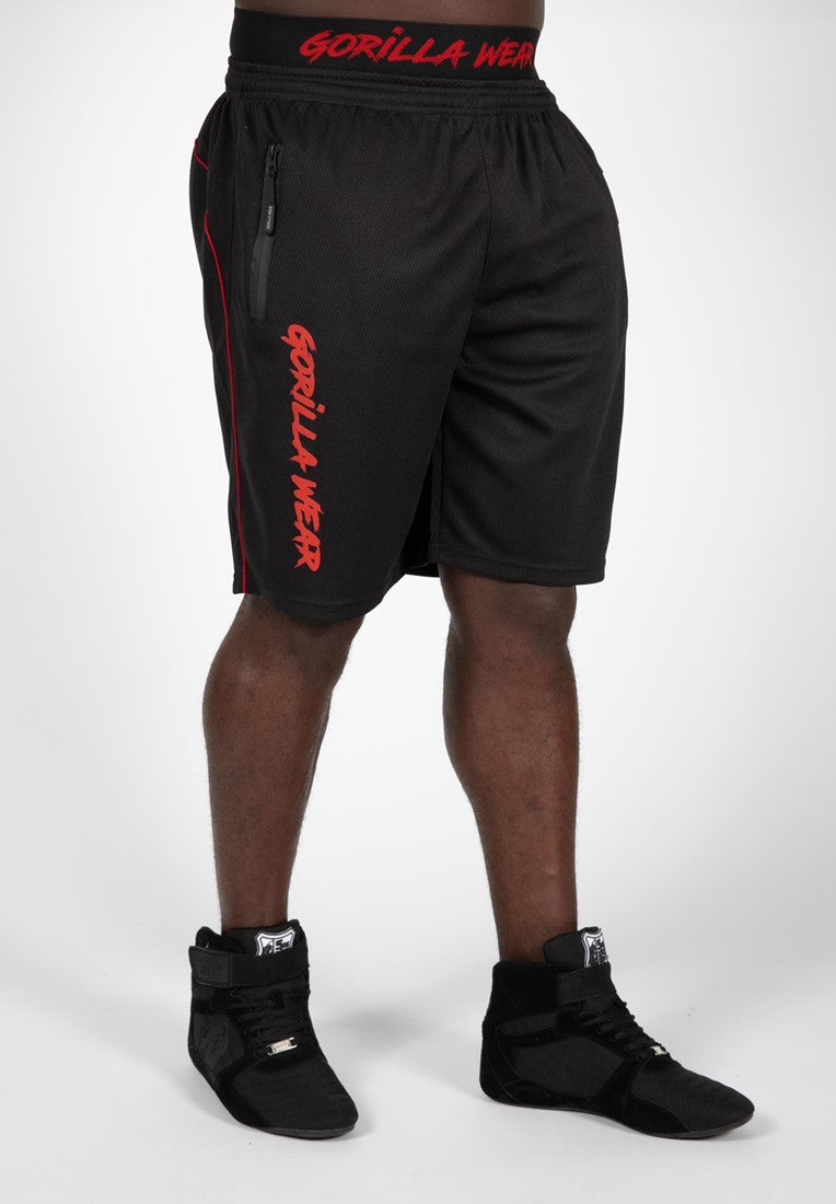 Gorilla Wear Mercury Mesh Shorts, Black/Red