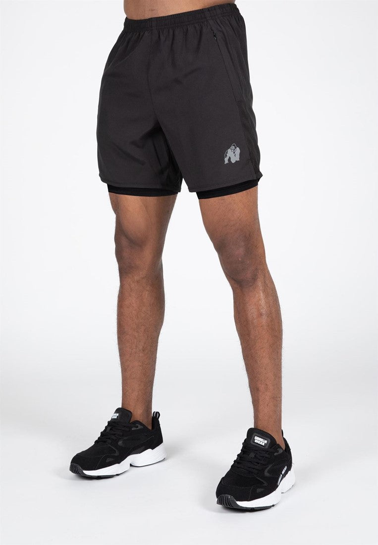 Gorilla Wear Modesto 2-In-1 Shorts, Black