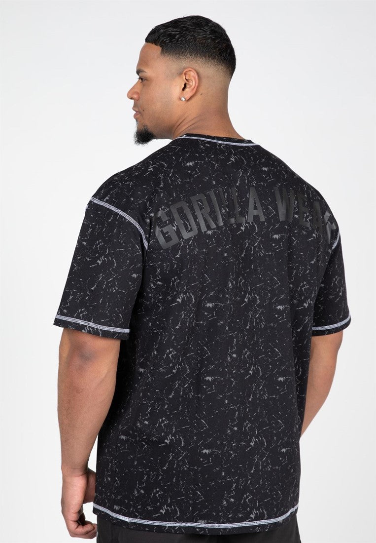 Gorilla Wear Saginaw Oversized T-Shirt, Washed Black